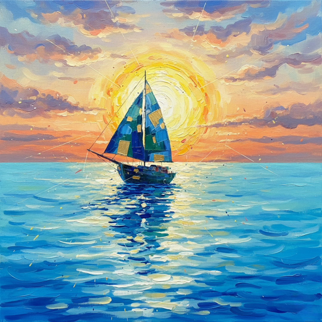 "Sunrise in the sea" Arte Digital para pensadores independientes poderosos!